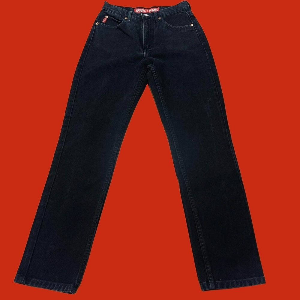 Guess Vintage 90’s High Rise Black Relaxed Jeans Size 26